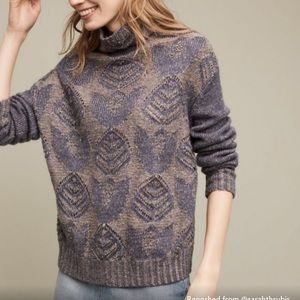 Anthropologie Folk Hansel from Basel Blue Foliage Sweater size s
